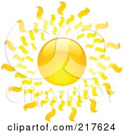 Poster, Art Print Of Shiny Orange Hot Summer Sun Design Element - 13