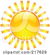 Poster, Art Print Of Shiny Orange Hot Summer Sun Design Element - 9