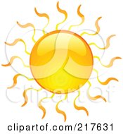 Poster, Art Print Of Shiny Orange Hot Summer Sun Design Element - 7