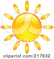 Poster, Art Print Of Shiny Orange Hot Summer Sun Design Element - 5
