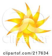 Poster, Art Print Of Shiny Orange Hot Summer Sun Design Element - 3