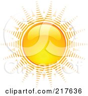 Poster, Art Print Of Shiny Orange Hot Summer Sun Design Element - 2
