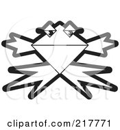 Royalty Free RF Clipart Illustration Of An Abstract Outlined Triangle Frog