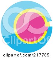 Royalty Free RF Clipart Illustration Of A Pastel Colored Design Element Or Logo 1