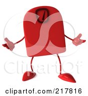 Royalty Free RF Clipart Illustration Of A 3d Red Foot Scale Character