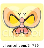 Poster, Art Print Of Orange And Pink Butterfly