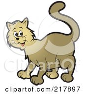 Royalty Free RF Clipart Illustration Of A Happy Cat