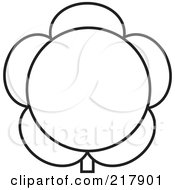 Royalty Free RF Clipart Illustration Of An Outlined Flower by Lal Perera