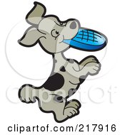 Puppy Playing With A Flying Disc