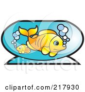 Poster, Art Print Of Goldfish In A Bowl