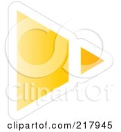 Royalty Free RF Clipart Illustration Of A Yellow And White Triangular Arrow Design Element Pointing Right