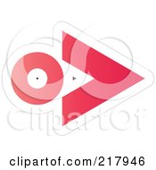 Royalty Free RF Clipart Illustration Of A Red And White Arrow Design Element Pointing Right