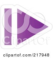 Royalty Free RF Clipart Illustration Of A Purple And White Triangular Arrow Design Element Pointing Right
