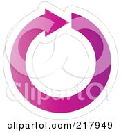Royalty Free RF Clipart Illustration Of A Purple And White Arrow Design Element Circling