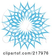 Poster, Art Print Of Beautiful Ornate Blue Icy Snowflake Design Element - 5