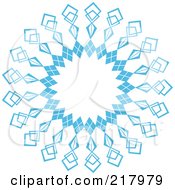 Poster, Art Print Of Beautiful Ornate Blue Icy Snowflake Design Element - 1