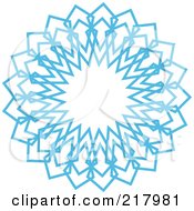 Poster, Art Print Of Beautiful Ornate Blue Icy Snowflake Design Element - 3