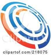 Royalty Free RF Clipart Illustration Of An Abstract Circle Logo Icon Design 23