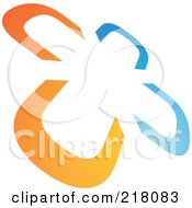 Royalty Free RF Clipart Illustration Of An Abstract Tilted Circle Logo Icon 3
