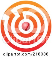 Royalty Free RF Clipart Illustration Of An Abstract Orange And Red Maze Logo Icon Design by cidepix
