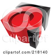 Poster, Art Print Of Abstract 3d Red And Black Swirl Logo Icon