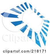 Royalty Free RF Clipart Illustration Of An Abstract Blue Square Logo Icon