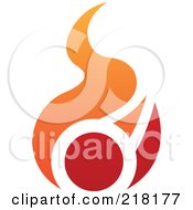 Poster, Art Print Of Abstract Red And Orange Fire Logo Icon - 2