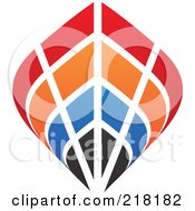 Royalty Free RF Clipart Illustration Of An Abstract Colorful Ship Logo Icon by cidepix #COLLC218182-0145
