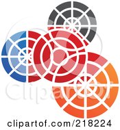 Poster, Art Print Of Abstract Colorful Gear Logo Icon
