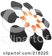 Royalty Free RF Clipart Illustration Of An Abstract Circle Logo Icon Design 6
