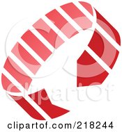 Poster, Art Print Of Abstract Red Circle Arrow Logo Icon