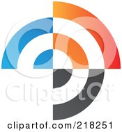 Royalty Free RF Clipart Illustration Of An Abstract Circle Logo Icon Design 2