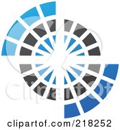 Royalty Free RF Clipart Illustration Of An Abstract Circle Logo Icon Design 7