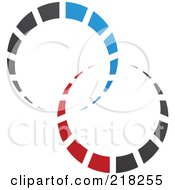 Royalty Free RF Clipart Illustration Of An Abstract Circle Logo Icon Design 8