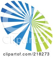 Royalty Free RF Clipart Illustration Of An Abstract Tilted Burst Logo Icon