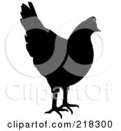 Poster, Art Print Of Black Chicken Silhouette