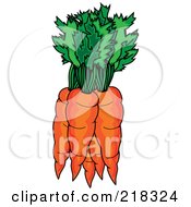 Poster, Art Print Of Bundle Of Orange Carrots