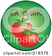 Poster, Art Print Of Organic Beefy Tomatoes On A Green Circle