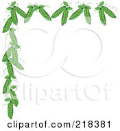 Royalty Free RF Clipart Illustration Of A Border Of Organic Green Pea Pods