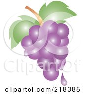 Royalty Free RF Clipart Illustration Of Juicy Purple Grapes