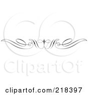 Royalty Free RF Clipart Illustration Of A Black And White Elegant Border Element by BestVector