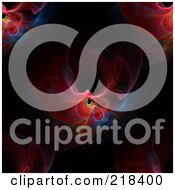 Royalty Free RF Clipart Illustration Of A Seamless Colorful Fractal Background On Black by oboy
