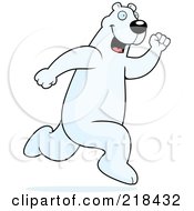 Poster, Art Print Of Polar Bear Running Upright