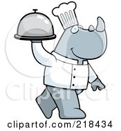 Poster, Art Print Of Chef Rino Carrying A Covered Food Platter