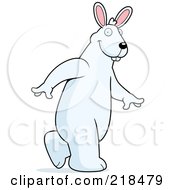 Poster, Art Print Of Big Rabbit Walking Upright