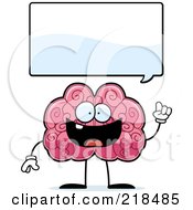 Poster, Art Print Of Smart Brain Under A Word Balloon