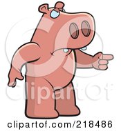 Poster, Art Print Of Mad Pig Angrily Pointing