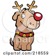 Poster, Art Print Of Reindeer Dog Sitting