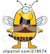 Poster, Art Print Of Happy Bee Standing