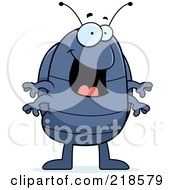 Royalty Free RF Clipart Illustration Of A Happy Pillbug Standing